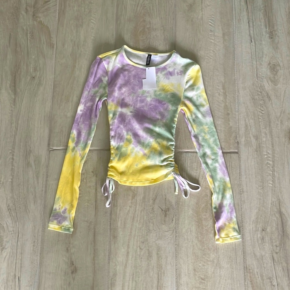 Tie dye tight to the body shirt